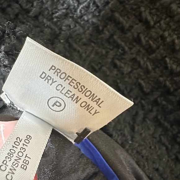 Calvin Klein Wool Knit Pea Coat Belt Warm Pockets Collar size 12p - Picture 12 of 12